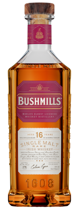 Bushmills 16 Jahre Irish Whiskey - Triple Distilled 40% vol. 0,7l